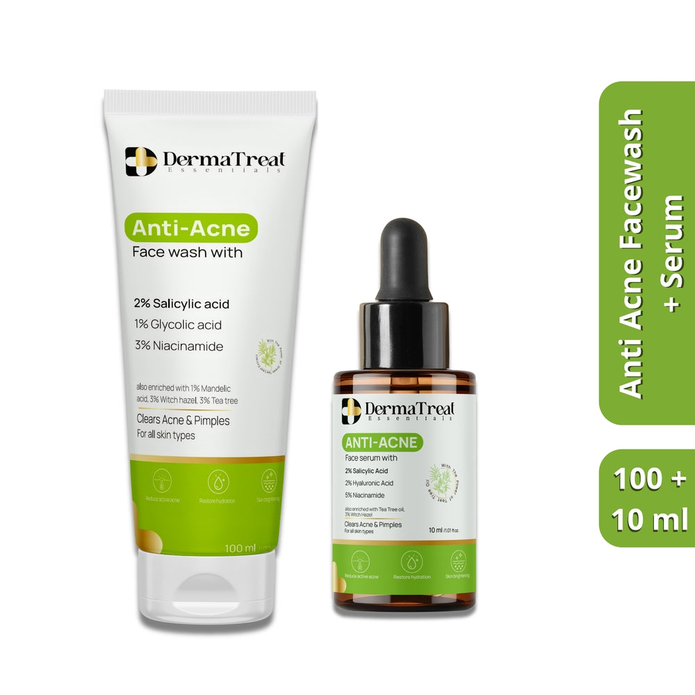 Starter Acne Control Kit – Facewash + Mini Serum | Gentle Daily Use for Oily & Pimple-Prone Skin (Set of 2)