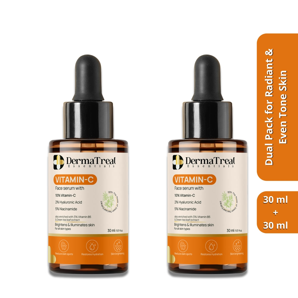 Vitamin C Glow Kit – Full Size 30ml + Free Travel Mini 10ml | For Dull, Uneven Skin Tone | Radiant Skin Care | Antioxidant Boost & Tan Reduction (Set of 2)