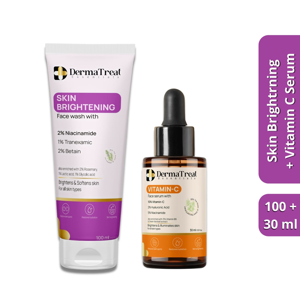 Radiance Boost Skincare Duo – Brightening Facewash & Vitamin C Serum | Natural Glow Formula (Set of 2)